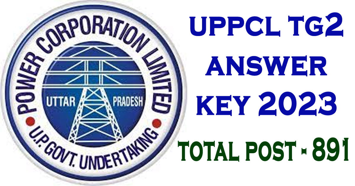 UPPCL TG-II Answer Key 2023, Download Link