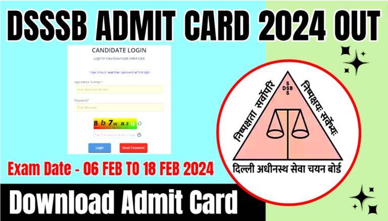 DSSSB Admit Card 2024