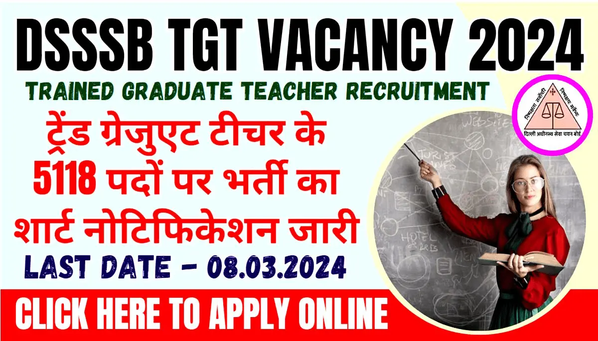 DSSSB TGT Vacancy 2024
