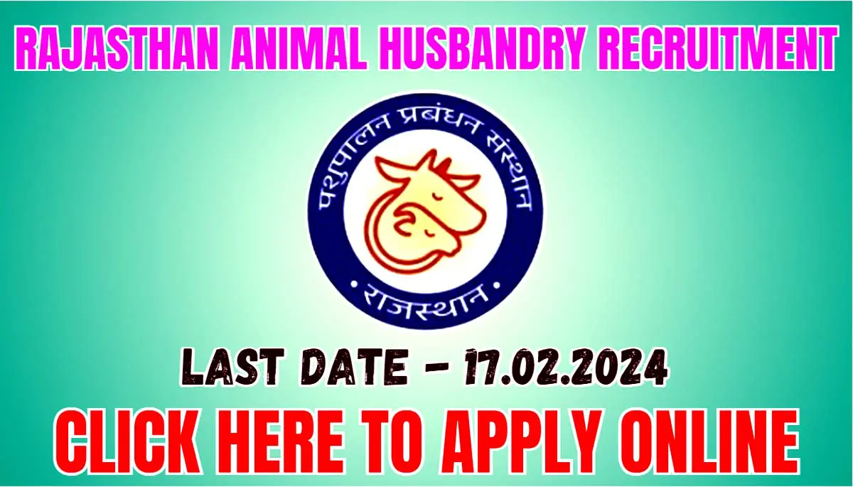 Rajasthan Animal Husbandry Recruitment 2024