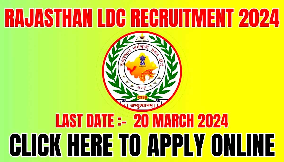 Rajasthan LDC Recruitment 2024