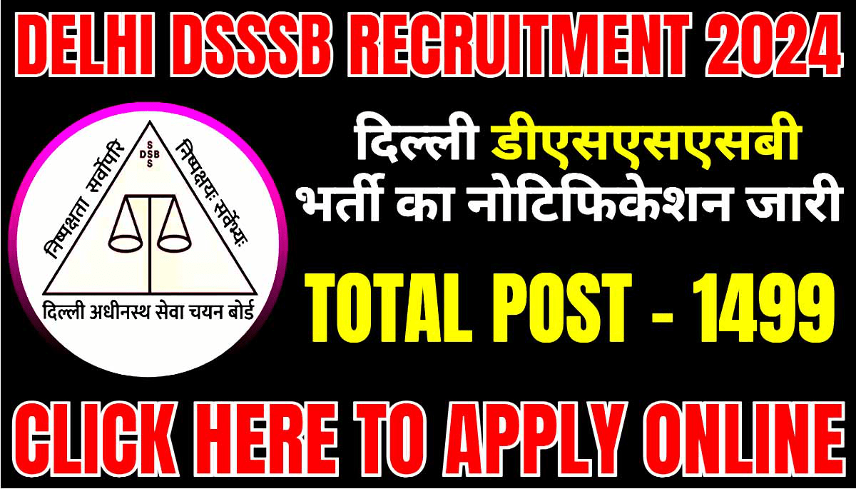 Delhi DSSSB Recruitment 2024