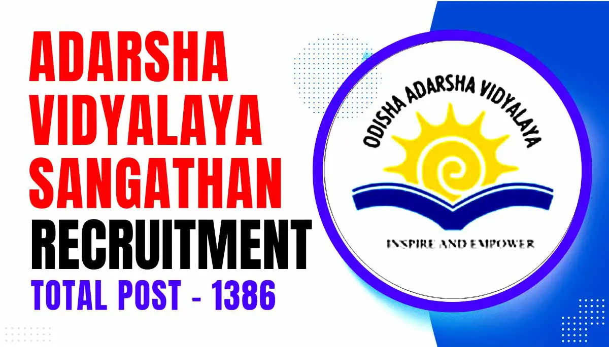 Odisha Adarsha Vidyalaya Recruitment 2024
