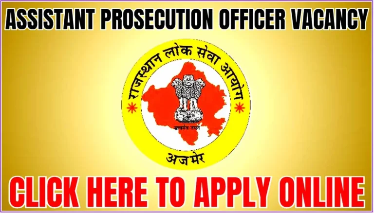 RPSC Assistant Prosecution Officer Vacancy